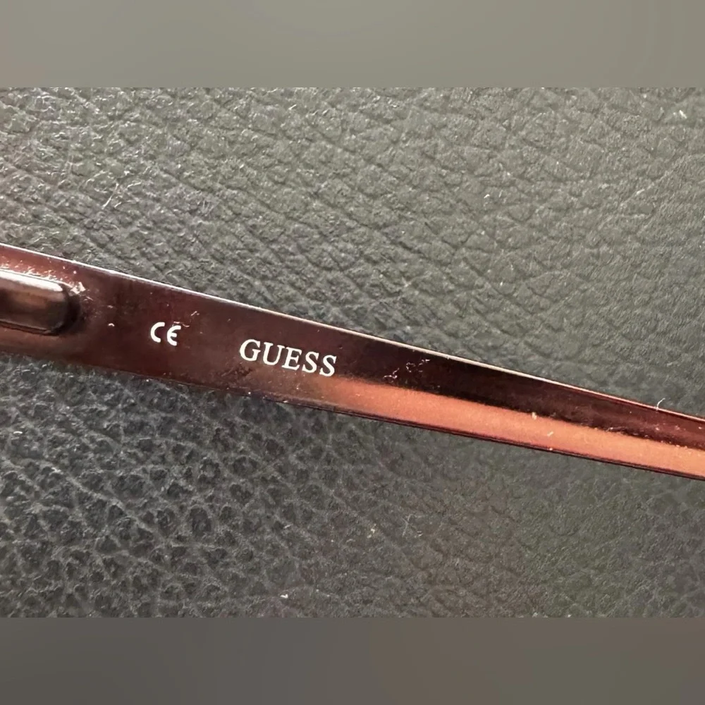 Guess GU 1770 Brown Metal Rectangle Full Rim 54-16-140 Eyeglass Frames Only